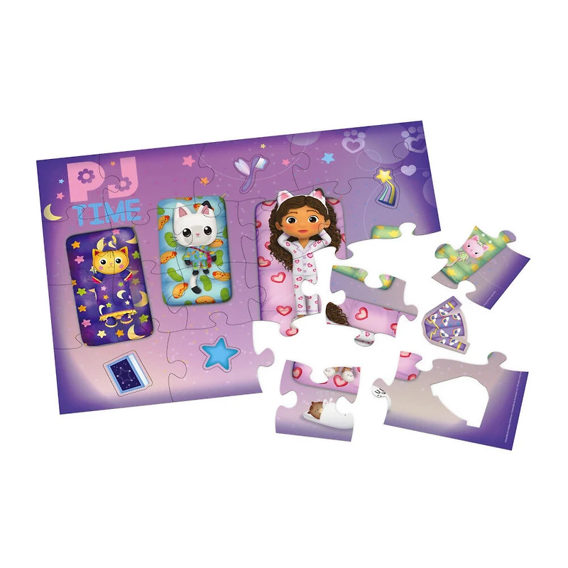 Gabby's Dollhouse, 24-Piece Jigsaw Puzzle Pajama Time DreamWorks Netflix Gabby's Dollhouse Toys 1 of 4 Kids Puzzles