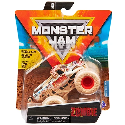 Monster Jam, Monster truck Zombie officiel, véhicule en métal moulé, série Elementals Trucks, échelle 1:64