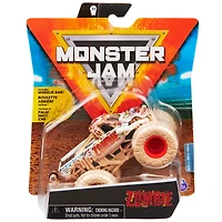 Monster Jam, Monster truck Zombie officiel, véhicule en métal moulé, série Elementals Trucks, échelle 1:64