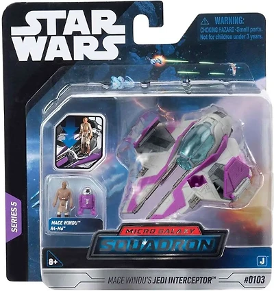 Star Wars Micro Galaxy Squadron 3" Véhicule - Mace Windu's Jedi Starfighter