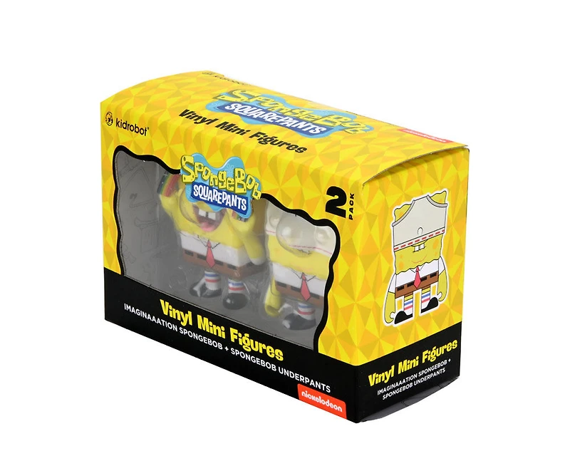 Spongebob- 3" Figurines- Imagination Spongebob et Spongebob Caleçon  2 Pac
