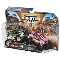 Monster Jam, Monster trucks Grave Digger Vs. Calavera officiels, véhicules en métal moulé à collectionner, échelle 1:64, jouets pour garçons à partir de 3 ans