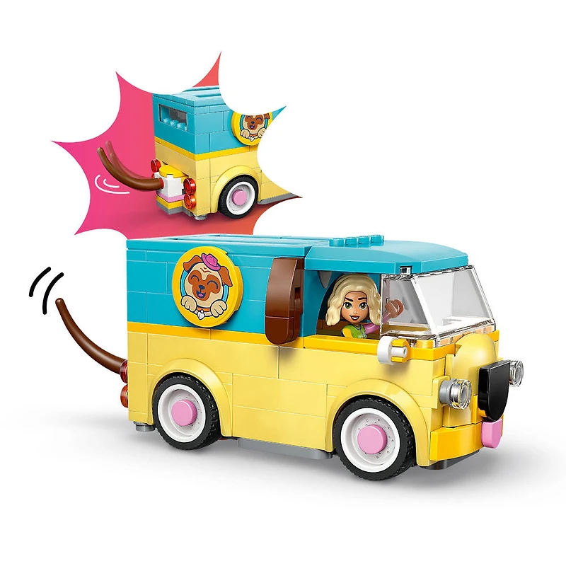 LEGO Friends La Camionnette d'Accessoires pour Animaux avec 2 MInipoupées, ainsi qu'un Chaton, un Chien et une Grenouille - 42678