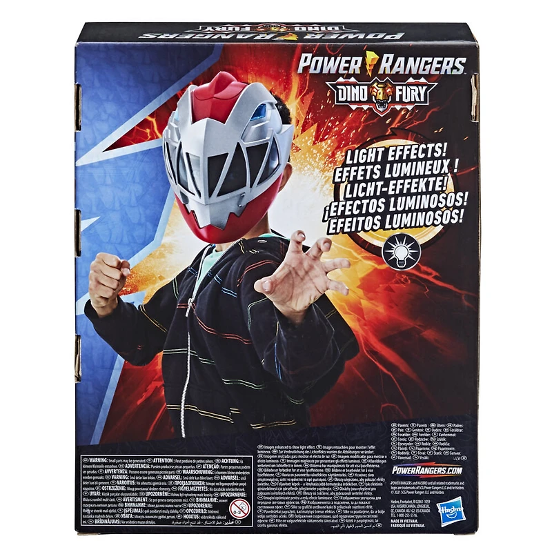 Power Rangers, Dino Fury, Masque électronique Ranger rouge, article de déguisement