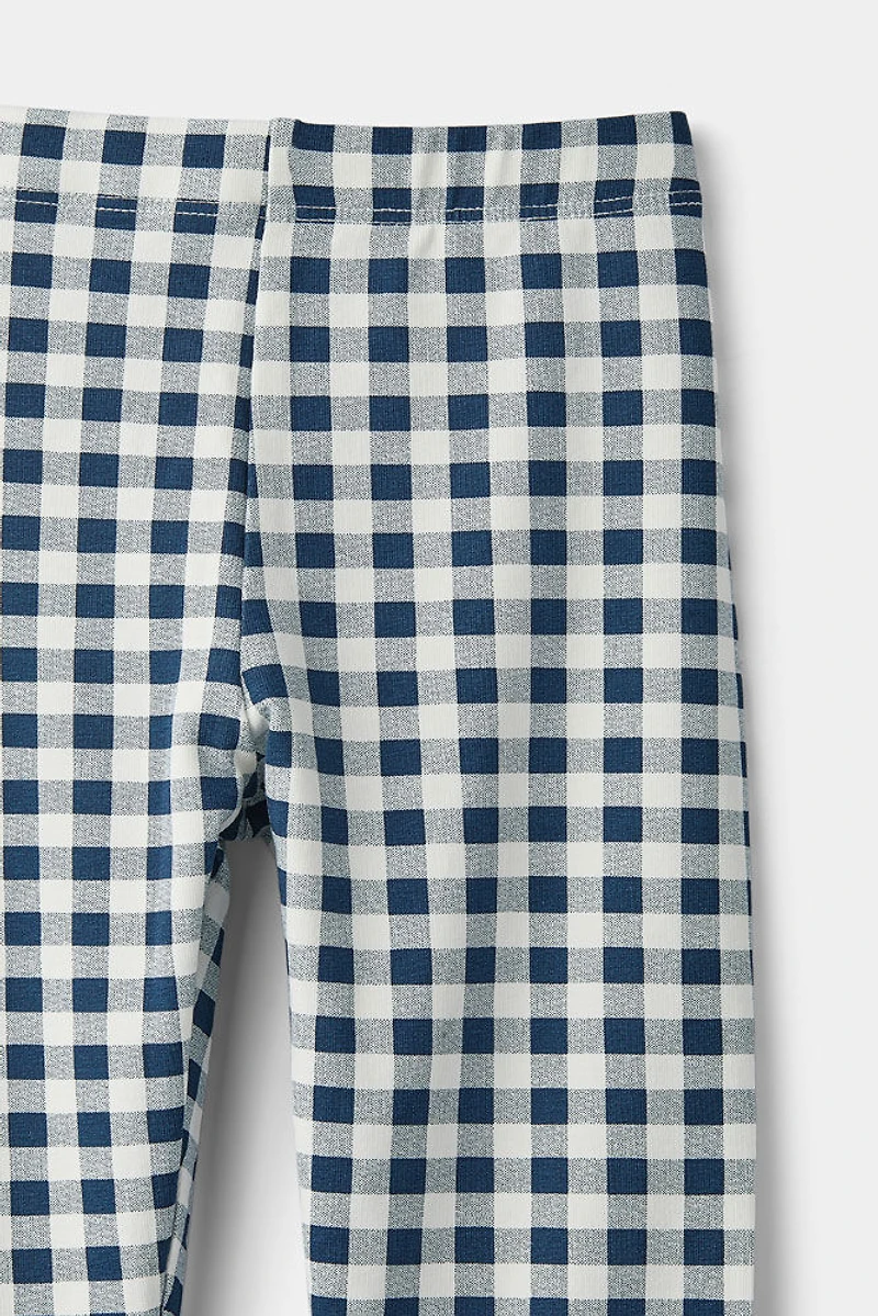 Legging Bleue Marine Carreaux RISE Little Earthling