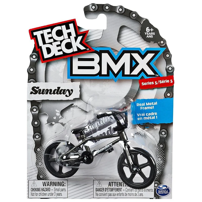 Tech Deck - Finger BMX - Sunday - Noir/Gris - Série 5
