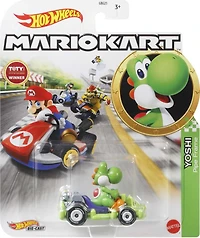 Hot Wheels - MarioKart- Yoshi avec Kart de cadre de tuyau