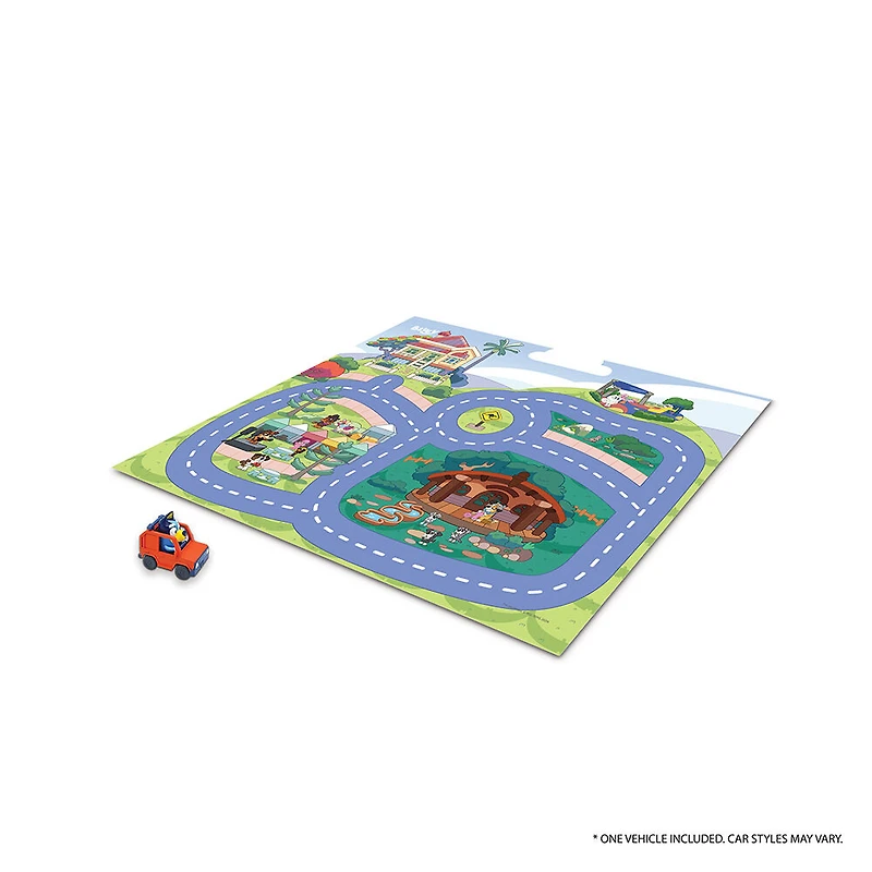 Bluey Imaginmat Felt Playmat With 1 Vehicle