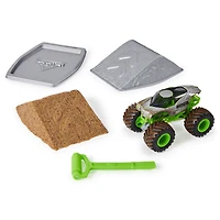 Monster Jam, Coffret débutant Monster Dirt Alien Invasion, avec 227 g de Monster Dirt et un monster truck officiel à l'échelle 1:64