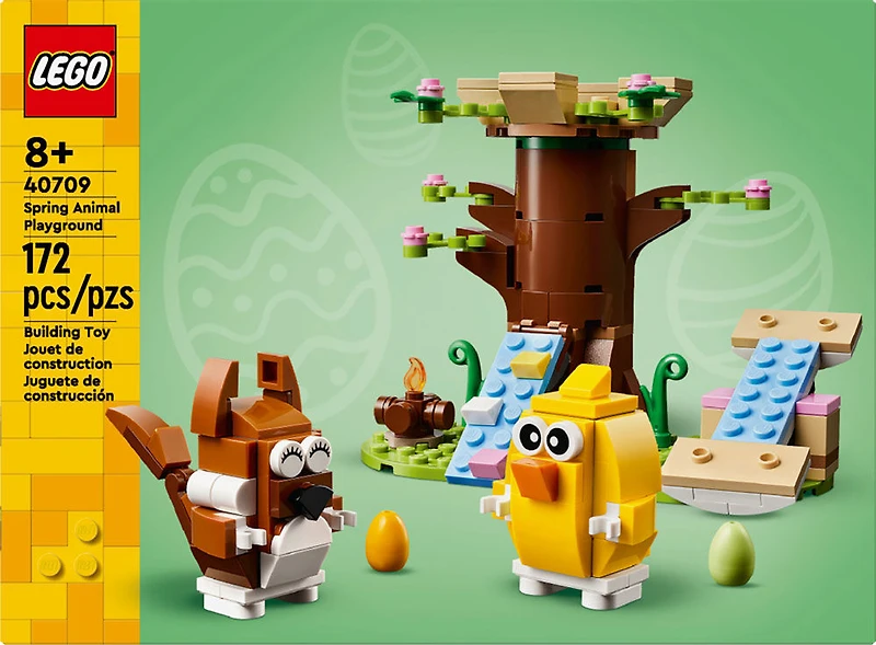LEGO L'aire de jeu printanière pour animaux Ensemble de jeu avec oiseau et écureuil 40709