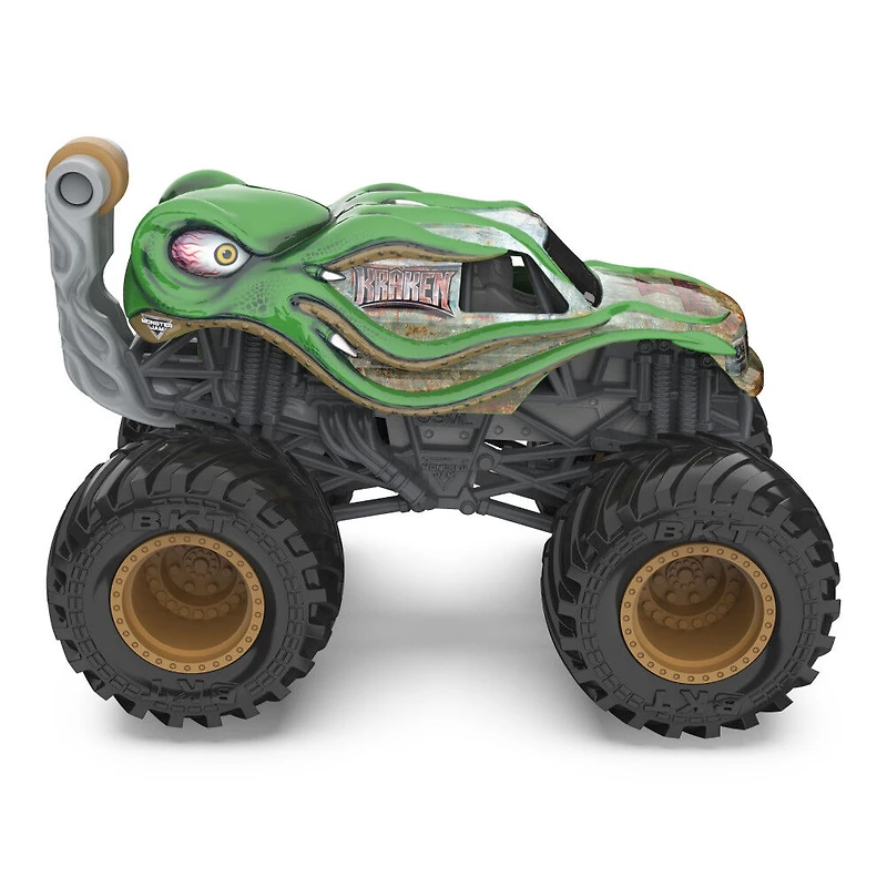 Monster Jam, Monster truck Kraken officiel, véhicule en métal moulé, série Arena Favorites, échelle 1:64