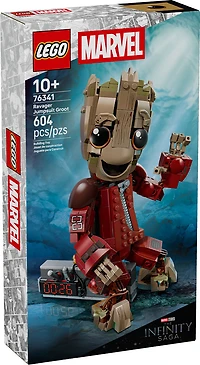 LEGO Marvel Groot en Combinaison de Ravageur, Ensemble de Construction de Jouet d'Action de Superhéros, Figurine Mobile 76341