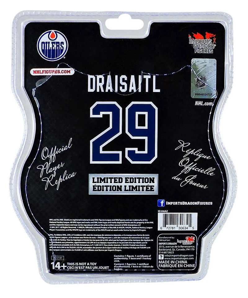 Leon Draisaitl Repêchage 2014 Édition limitée Figurine de la LNH de 6 pouces.