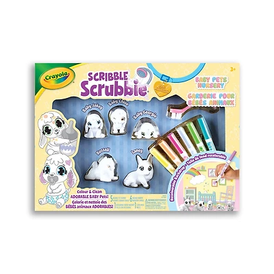 Ensemble de chambre à coucher pour bébés animaux Scribble Scrubbie de Crayola