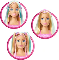 Barbie Tête à coiffer, cheveux blonds, 20+ accessoires