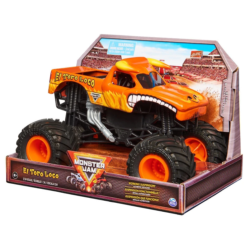 Monster Jam, Monster truck El Toro Loco officiel, véhicule en métal moulé à collectionner