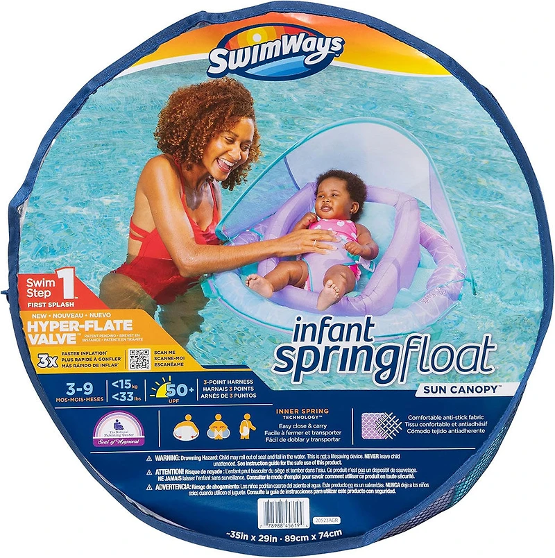 Baby Spring Float - SPLASH N' PLAY w/Canopy