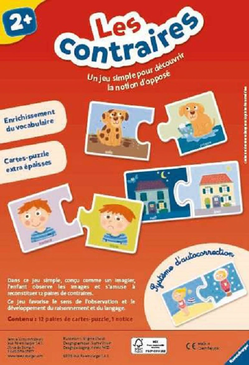 Ravensburger! Jeu de Les Contraires (Seulement Français)