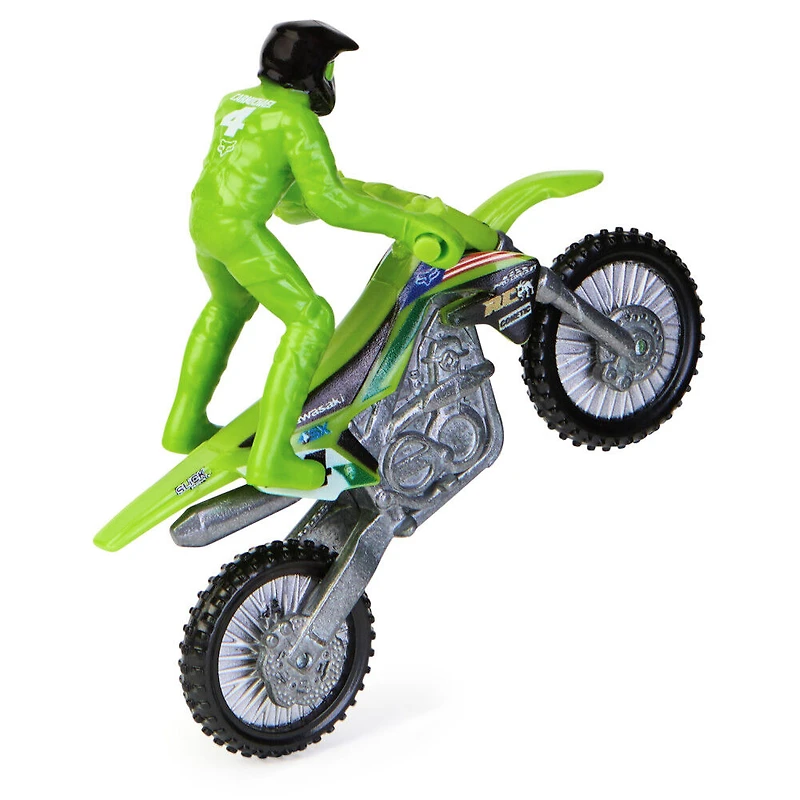Supercross, Authentic Ricky Carmichael 1:24 Scale Die-Cast Motorcycle with Rider Figure