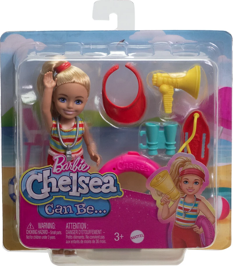 Barbie- Chelsea - Poupée Chelsea peut être... Maître-nageuse, acc.