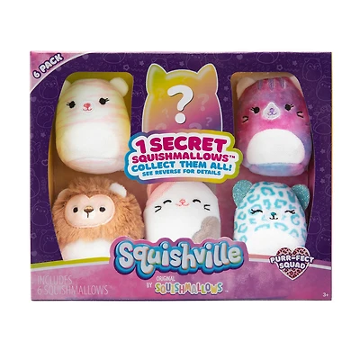 Squishville mini Squishmallow, paquet de 6 - Escouade parr-faite