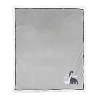 Koala Baby - Grey Dinos Mama & Baby 2 Layer Blanket
