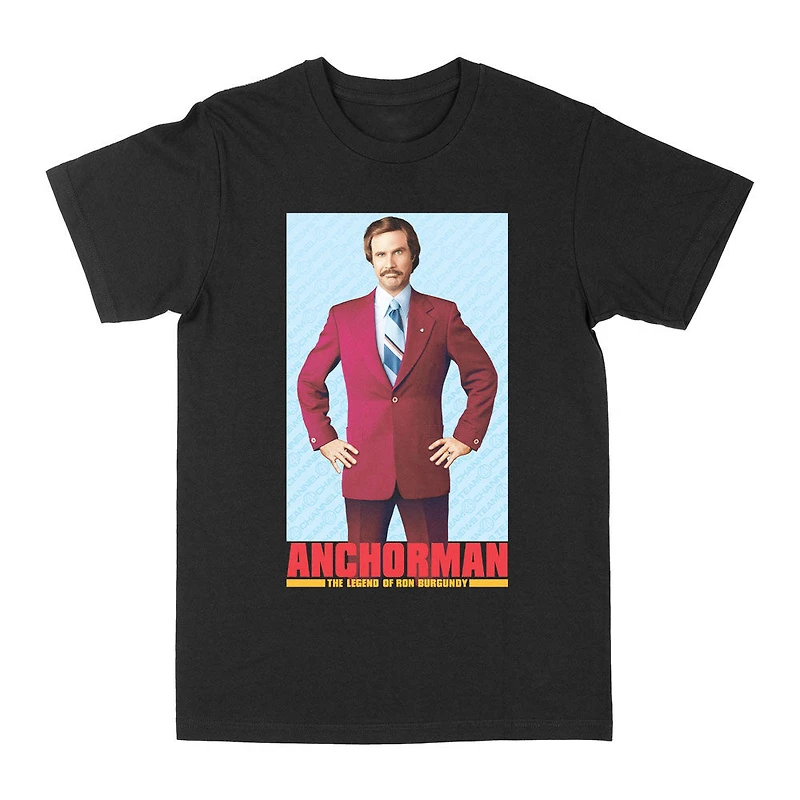 Anchorman Picture Day Black T-shirt