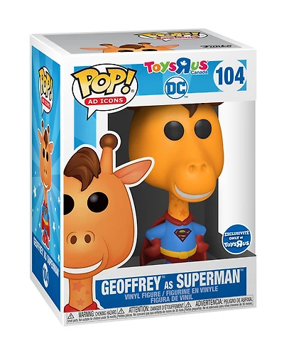 Figurine en Vinyle Geoffrey as Superman par Funko POP! Ad Icons - Notre exclusivité