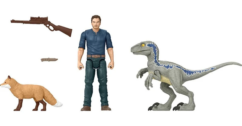 Jurassic World - Coffret Humain Et Dino - Owen Et Dino Interactif
