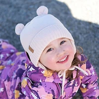 Chapeaux Tricotés Ours pour Enfants | Rose Clair