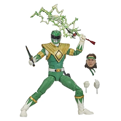 Power Rangers Lightning Collection Mighty Morphin, figurine de Ranger vert, avec accessoires