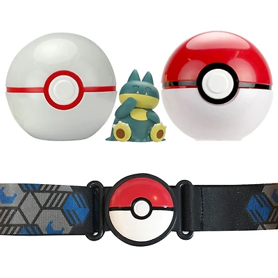 Pokémon - Ensemble de ceinture Clip 'N Go - Goinfrex (Munchlax) + Poké Ball et Honor Ball (Premier Ball)