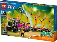 LEGO City Stunt Truck and Ring of Fire Challenge 60357 Building Toy Set (479 Pieces)