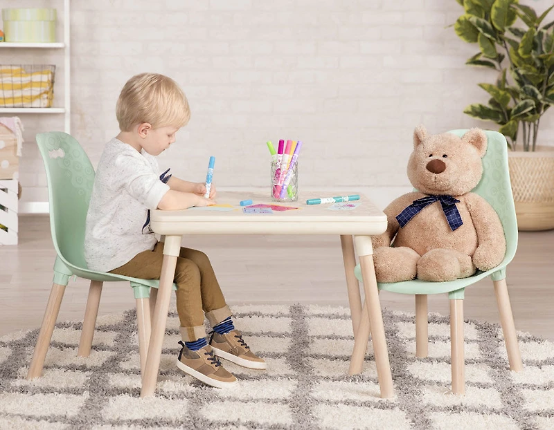 B. toys Kid Century Modern: Table and Chair Set - Mint Furniture for Kids