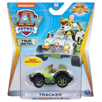  PAW Patrol, Véhicule Super-Tracker Super PAWs en métal True Metal à collectionner, Série Super-Chiots à l'échelle 1:55