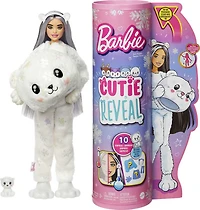 Barbie Cutie Reveal Snowflake Sparkle Doll - Polar Bear Plush Costume
