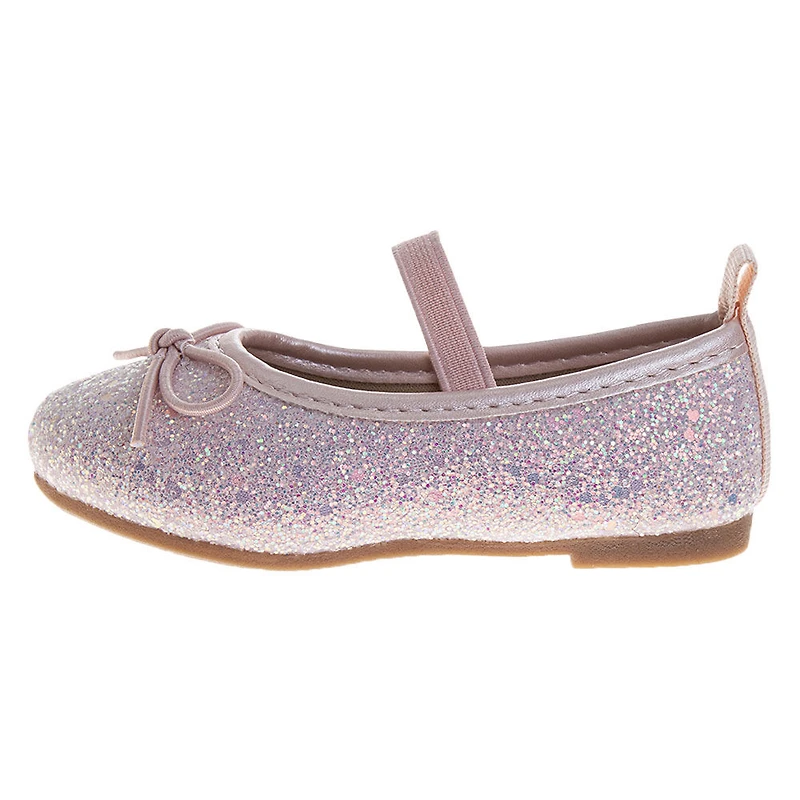 Toddler Pink Glitter Flat Size