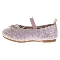 Toddler Pink Glitter Flat Size