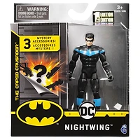 BATMAN, Figurine articulée NIGHTWING de 10 cm avec 3 accessoires mystère