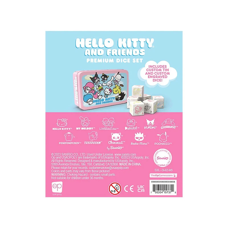 USAopoly Hello Kitty and Friends ensemble de dés premium - Édition anglaise