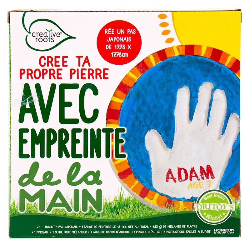 Creative Roots Crée ta propre pierre avec empreinte de main
