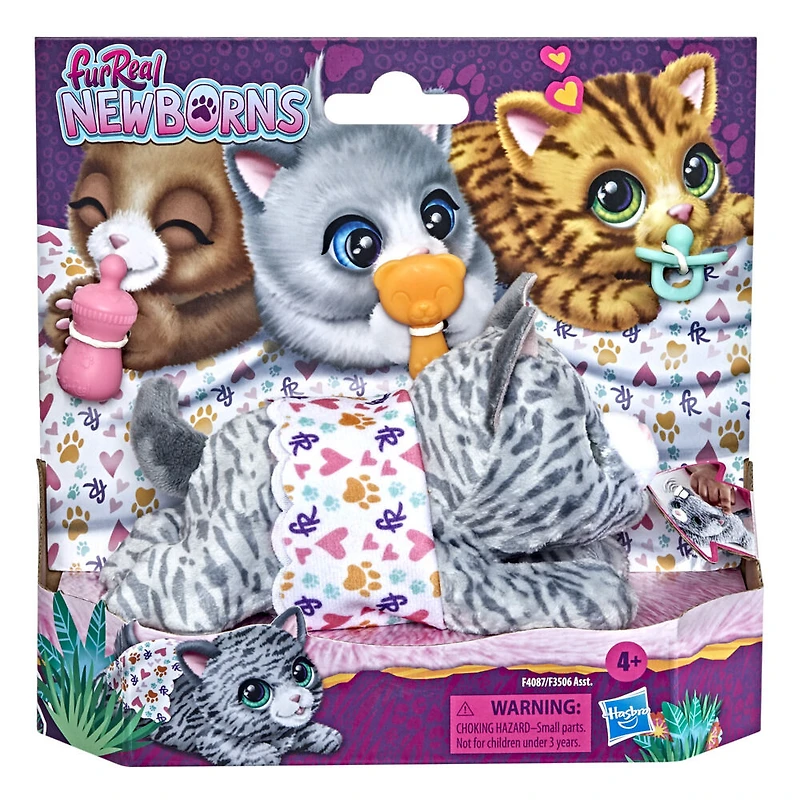 furReal Newborns, Chaton, peluche animatronique interactive, animal électronique
