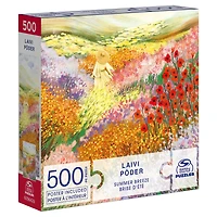 Spin Master Puzzles, Summer Breeze 500-Piece Jigsaw Puzzle Artist Laivi Põder Floral Landscape Art with Poster
