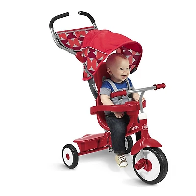 Radio Flyer - Tricycle de luxe 4-en-1 “Promenade 'N Trike” - Rouge - Notre exclusivité