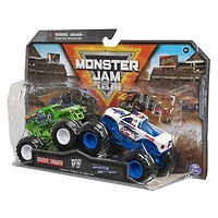 Monster Jam, Monster trucks officiels en métal moulé Grave Digger Vs. Razin Kane Die-Cast, échelle 1:64