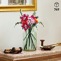 LEGO Botanicals Pretty Pink Flower Bouquet Floral Decor, Nature Gift Building Kit for Adults 10342