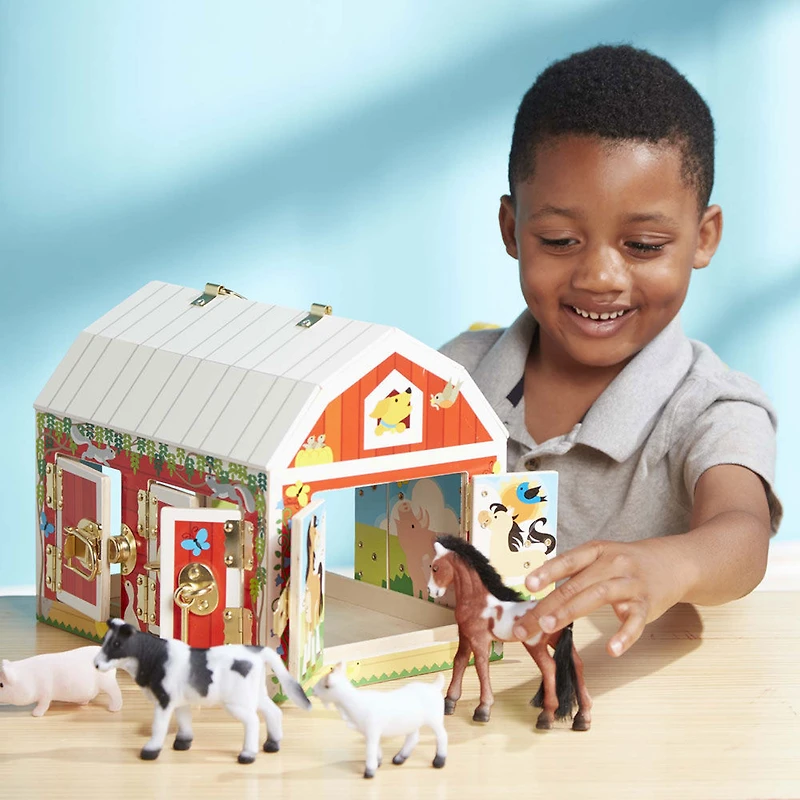 Melissa & Doug Latches Wooden Activity Barn