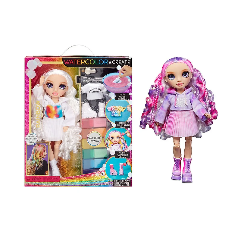 Rainbow High Watercolor & Create Fashion Doll