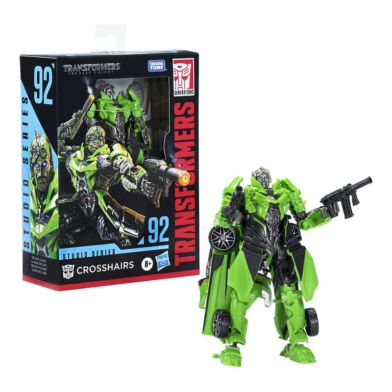 Transformers Studio Series 92, figurine Crosshairs classe Deluxe de 11 cm du film Transformers : Le dernier chevalier
