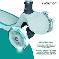 Yvolution Glider 2-en-1 Trottinette 3 roues et jouet à chevaucher - Bleu canard